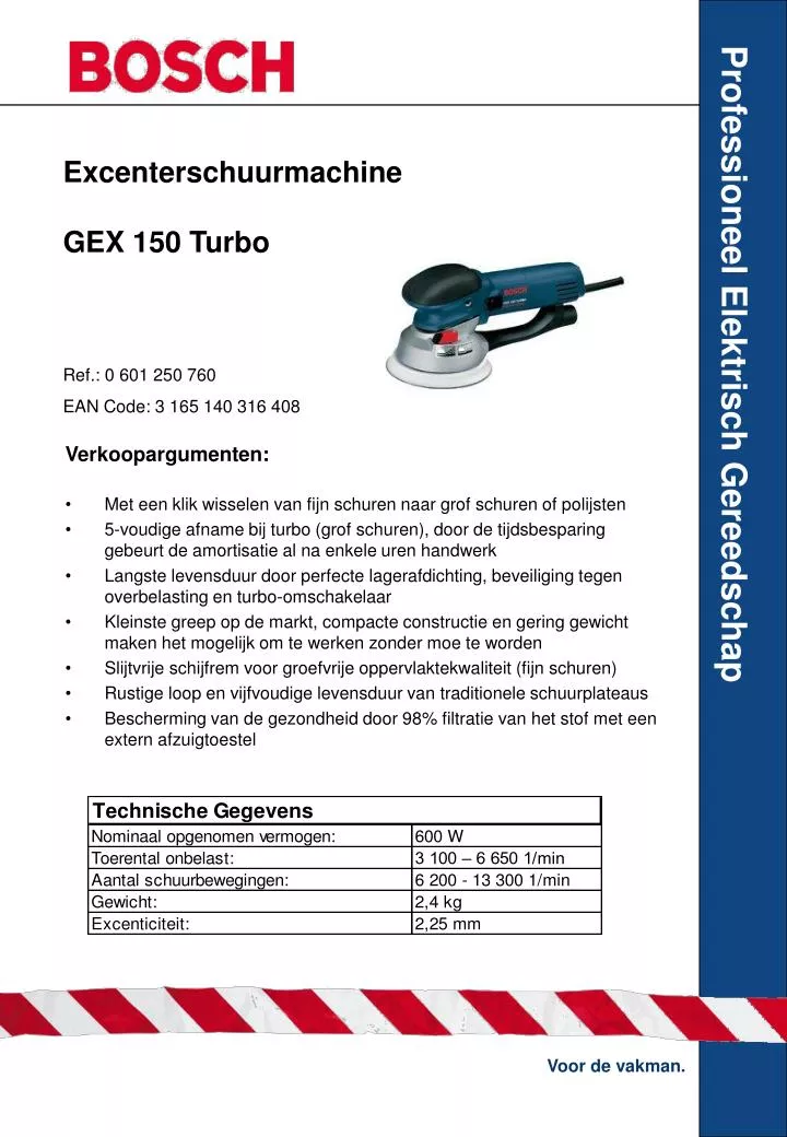 excenterschuurmachine gex 150 turbo