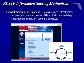 RDSTF Information Sharing Mechanisms