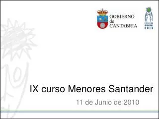 ix curso menores santander