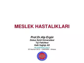 meslek hastaliklari