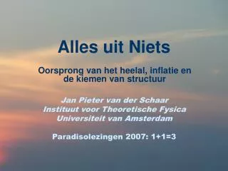 alles uit niets