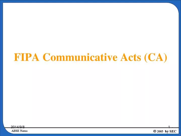 fipa communicative acts ca