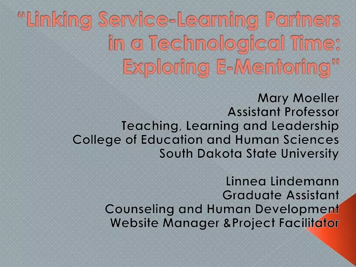 linking service learning partners in a technological time exploring e mentoring