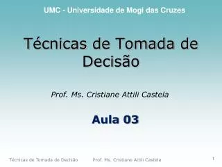 t cnicas de tomada de decis o
