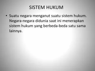 sistem hukum