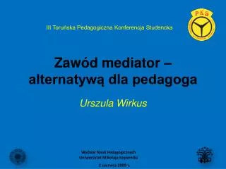 zaw d mediator alternatyw dla pedagoga