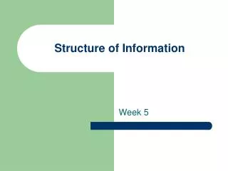 Structure of Information