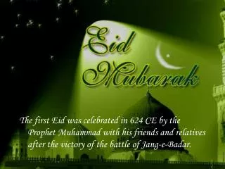 Eid is also a time of forgiveness, and making amends.