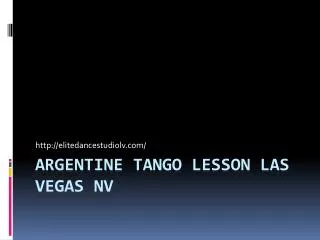 Argentine Tango Lesson Las Vegas NV