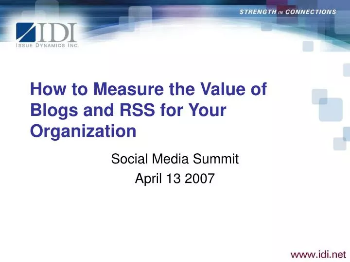 how to measure the value of blogs and rss for your organization