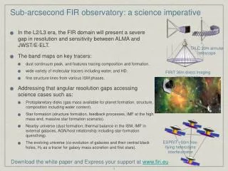 Sub-arcsecond FIR observatory: a science imperative