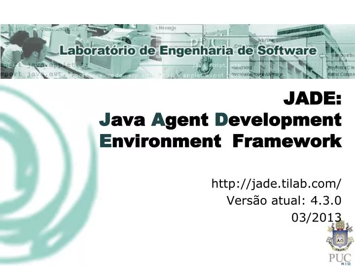 jade j ava a gent d evelopment e nvironment framework