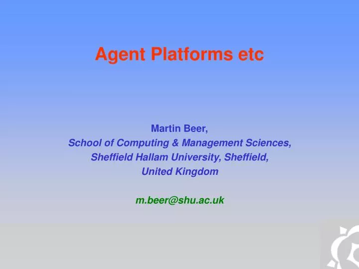 agent platforms etc