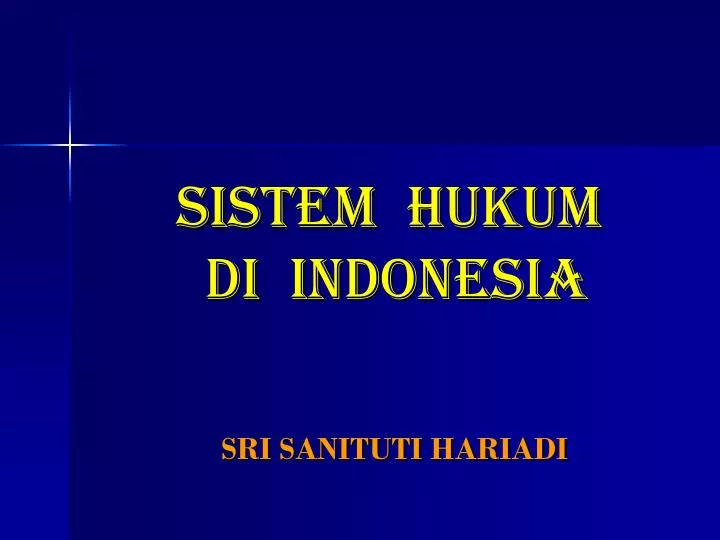 sistem hukum di indonesia