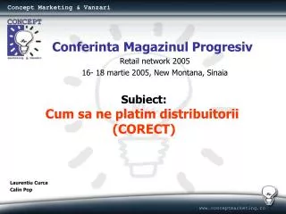 Concept Marketing &amp; Vanzari