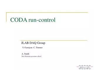 CODA run-control
