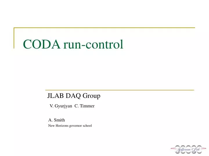 coda run control