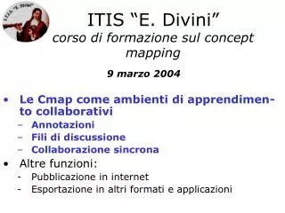 itis e divini corso di formazione sul concept mapping