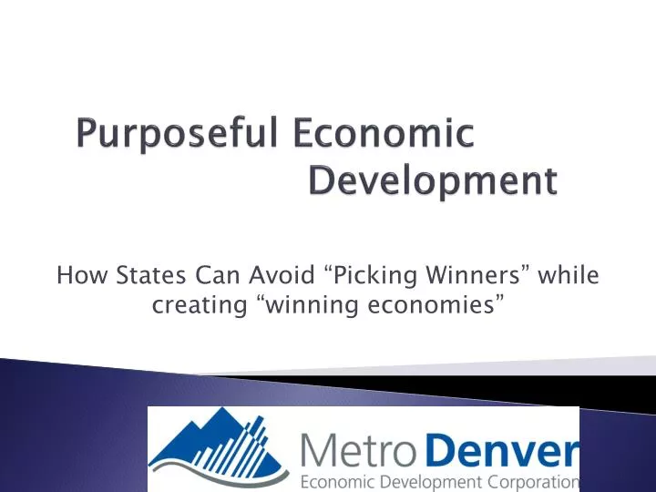 purposeful economic development