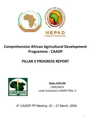 Comprehensive African Agricultural Development Programme - CAADP PILLAR II PROGRESS REPORT