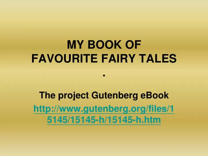 my book of favourite fairy tales