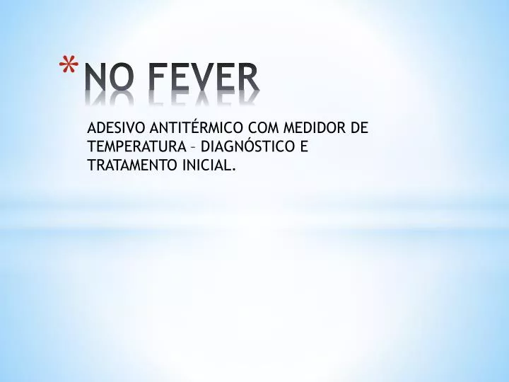 no fever