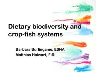 Dietary biodiversity and crop-fish systems