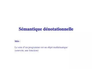 s mantique d notationnelle