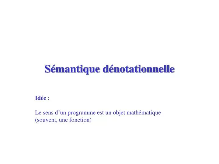 s mantique d notationnelle