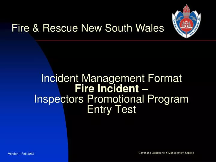 incident management format fire incident inspectors promotional program entry test