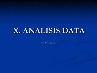x analisis data