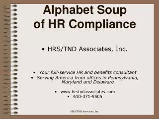 Alphabet Soup of HR Compliance