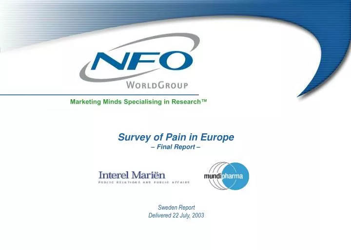 survey of pain in europe final report