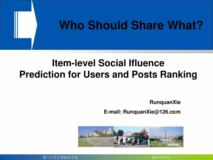 item level social ifluence prediction for users and posts ranking