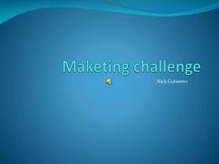 Maketing challenge