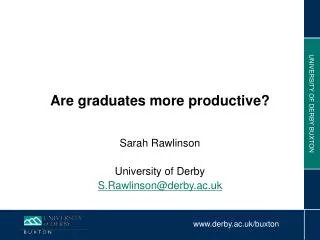 Are graduates more productive?