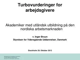 turbovurderinger for arbejdsgivere