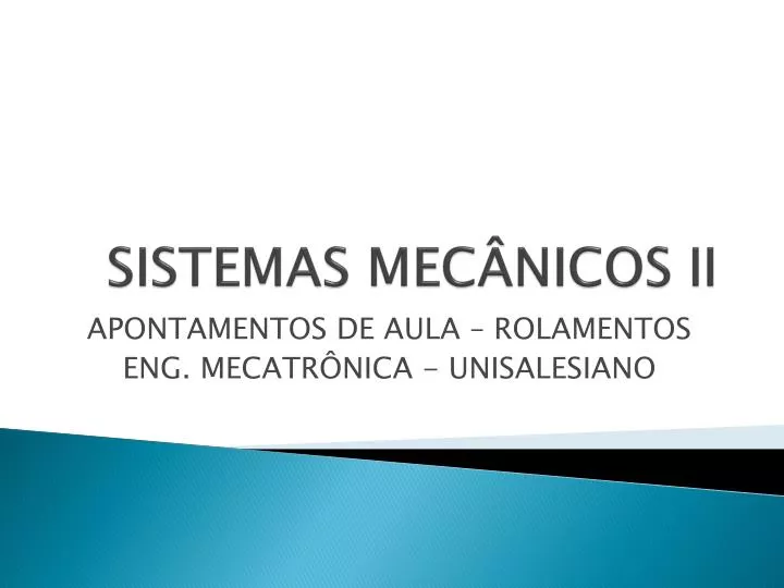 sistemas mec nicos ii