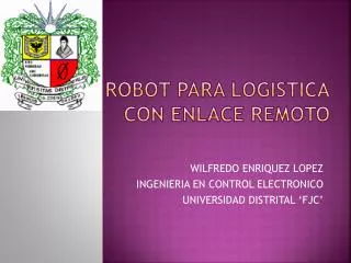 robot para logistica con enlace remoto