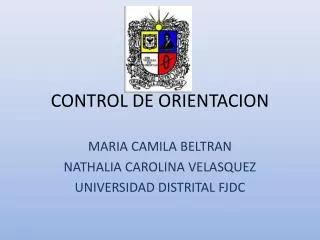 control de orientacion