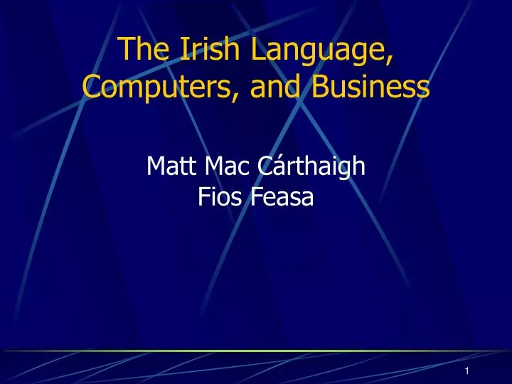 the irish language computers and business