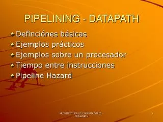 PIPELINING - DATAPATH