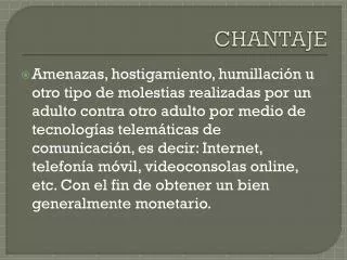 chantaje
