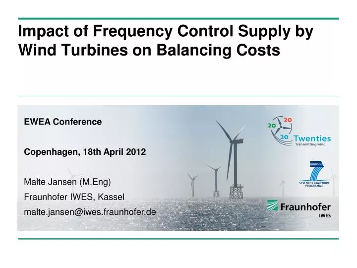 impact of frequency control supply by wind turbines on balancing costs