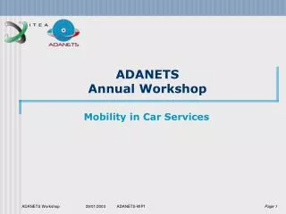 ADANETS Annual Workshop