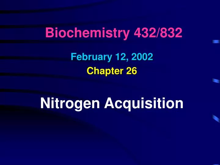 biochemistry 432 832