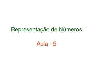 representa o de n meros