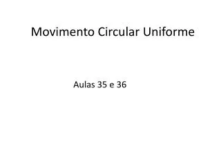 movimento circular uniforme