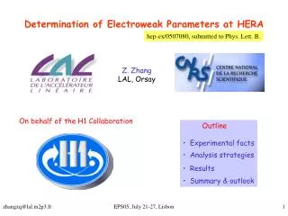 Determination of Electroweak Parameters at HERA