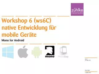 workshop 6 ws6c native entwicklung f r mobile ger te